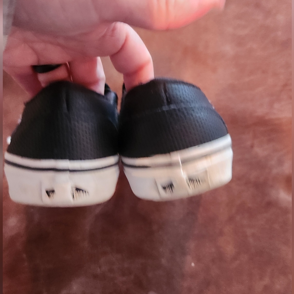 Vans Classic Slip-On Perforated Black Leather Shoe - Picture 2 of 7